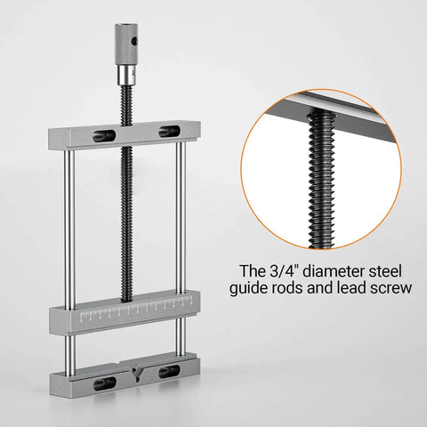 Aluminum Bench Vise Clamp For CNC Router Machines, High Precision Clamp With 0 To 8 Inch Range, four uprights, slotted clamps