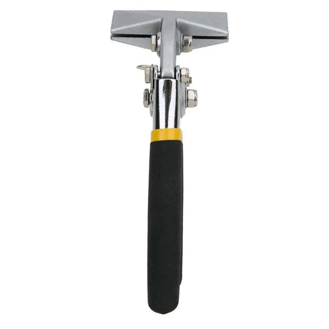 Pro Grade Heavy Duty Sheet Metal Bender With Straight And Curved Handle Hand Seamer For Metal And Stainless Steel, nickel finish