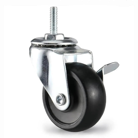 Heavy Duty Casters Set Of 4 With 1/4-20 Thread For Wire Shelving Racks Carts And Furniture, includes dual locking 2-inch swivel wheel