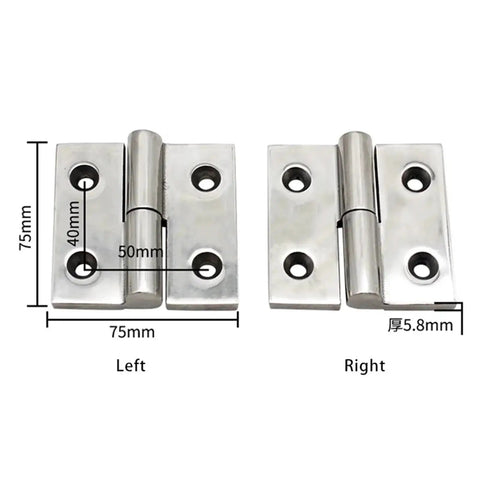 Heavy Duty 304 Stainless Steel Gate Hinge For Industrial Equipment With High Load Bearing Capacity 1 Piece XG02-177-3TR