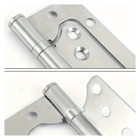 Close-up of 4 Pack Heavy Duty Silent Thickened Door Hinges for general doors, showing durable steel design and smooth rotation.