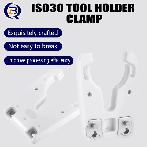 ISO30 Tool Holder Clamp For CNC Machines ATC Fork Claw With Flame Proof Rubber 5 Pack front and side view