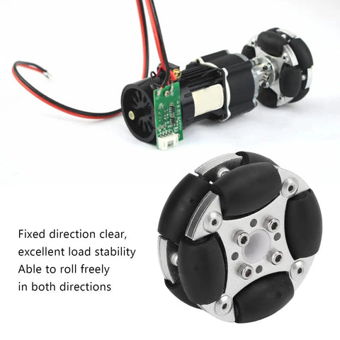 Omnidirectional 48mm Double Aluminum Alloy Wheel For Robotics And Robotic Competition 360 Degree Rotatable 3kg Load Capacity