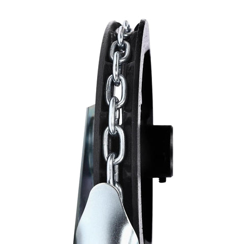 Close-up of Garage Door Jackshaft Chain Hoist 1 To 1 Reduced Drive, 331 Lbs Capacity, showing chain and durable iron construction