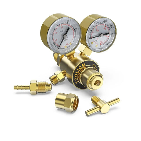 Your Go To Dual Function Argon CO2 Regulator For MIG And TIG Welding 0-4000 PSI Input Pressure CGA580 Inlet Outlets