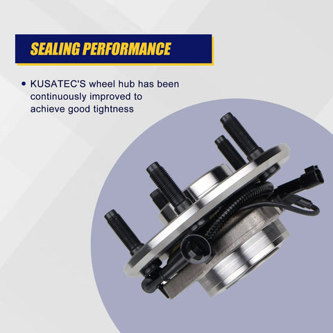 Front Wheel Bearing And Hub Assembly 515113 For Dodge Ram 1500 2006 2007 2008 Front Position 5 Lug ABS Fits Crew Cab And Regular Cab Pickup Truck Direct Fit shown from side