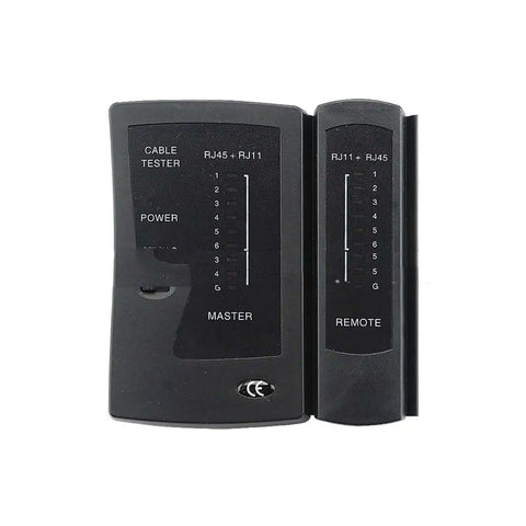 Pro Grade Network Tool Kit For Cat Five Cable Installation And Maintenance Five Category Carbon Steel Wiring Set close-up of cable tester