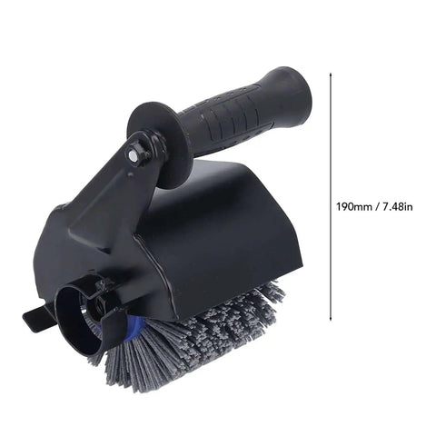 M10 Handheld Burnishing And Polishing Tool For Metal Workpieces with multi-material attachment, 190mm size, black handle