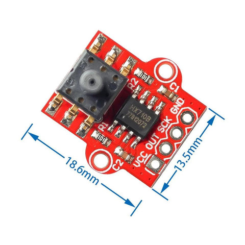 HiLetgo 3pcs digital barometric pressure sensor module on red PCB with VCC, GND, SCK, DO headers; 0–40kPa, 3.3V–5V.