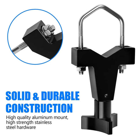 Hi Lift Jack Tube Mount For 1 To 2.5 Inch Tubing Fits Polaris RZR Offroad Rigs Universal Vehicle And Truck Adjustable High Lift Jack Mounting Aluminum With Stainless Hardware, durable aluminum and stainless steel construction.