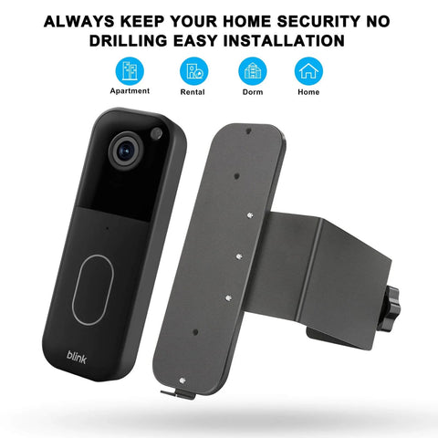 Anti Theft Adhesive Doorbell Mount Bracket For Video Doorbell No Drilling, Theft Prevention Wall Mount, Quick Install For Rentals And Apartments