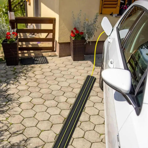 Heavy Duty Floor Cable Cover With Three Channels For Wires On The Floor Outdoor Cord Hider And Floor Protector Cable Management