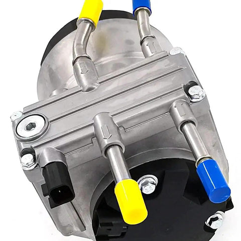 Close-up of Diesel Fuel Pump Assembly for Ford Super Duty F250 F350 F450 F550 and Excursion 2003 to 2007 6.0L V8 Replacement.