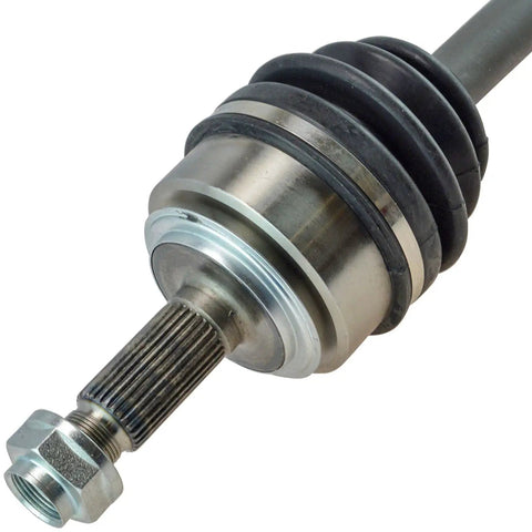 Close-up of one CV axle from Four Piece Front CV Axle Assemblies And Front Wheel Bearings Kit For 2002 To 2006 Honda CR V Replacement Set