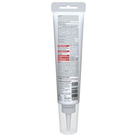 Back view of Advanced Silicone Caulk For Kitchen And Bathroom White 2.8 Fl Oz Tube 1 Pack 100 Percent Waterproof Sealant with details visible
