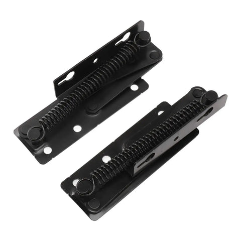 80 Degree Scissor Hinge Foldable Support Built From Cold Rolled Steel Pack Of 2 For Cabinet Doors And Sofas, tough black design