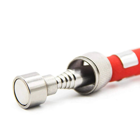 Telescopic Magnetic Pickup Tool 6.7 To 30 Inch Extendable Stainless Steel Magnet With 10 Lb Pull shown in close-up view