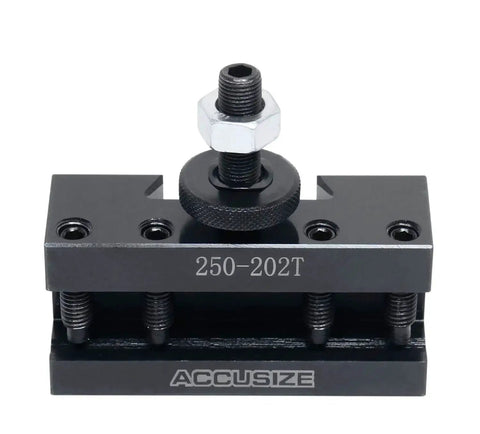BXA Style 2 Extra Large Quick Change Tool Holder for Three Quarter Inch Turning Tools, lathe post adapter, front view