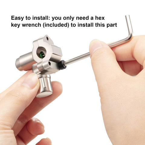 Mudder BPV31 piercing tap valve kit, silver metal automotive tool with hex key for R134A refrigerant hose