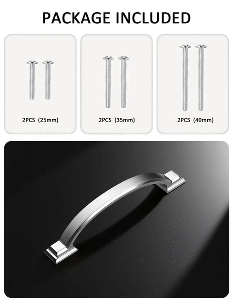 Package includes screws with 10 Pack 4 Inch Satin Nickel Cabinet Pulls Zinc Alloy Drawer Handles for Kitchen Cabinets and Dressers