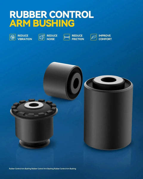 PHILTOP 3-piece rubber control arm bushings kit with metal sleeves, angled front suspension view