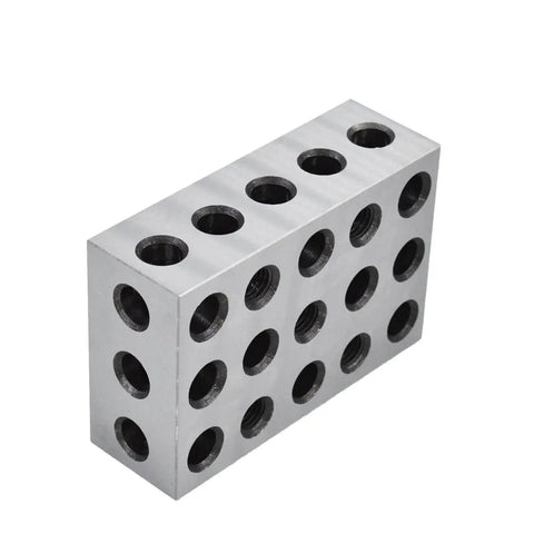 2 Pack 2 4 6 Machinist Blocks With 23 Holes Matched Pair Precision Set Up Blocks For Milling Machines Ground On All Sides To 0.0002 Inch Tolerance Hardened Tool Steel HRC 57 62
