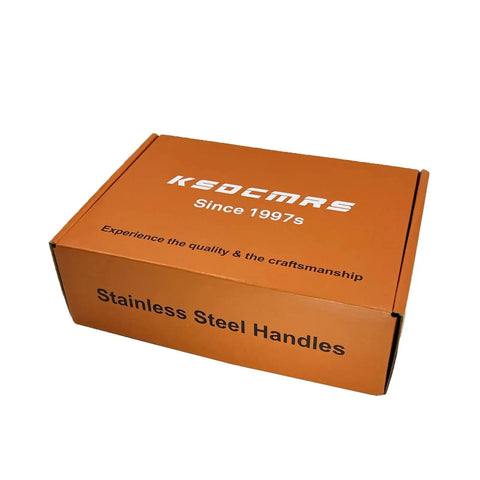 Box containing 5 Inch Matte Black Stainless Steel Cabinet Pulls Heavy Duty Round Corner Drawer Handles With 3 Inch Hole Center