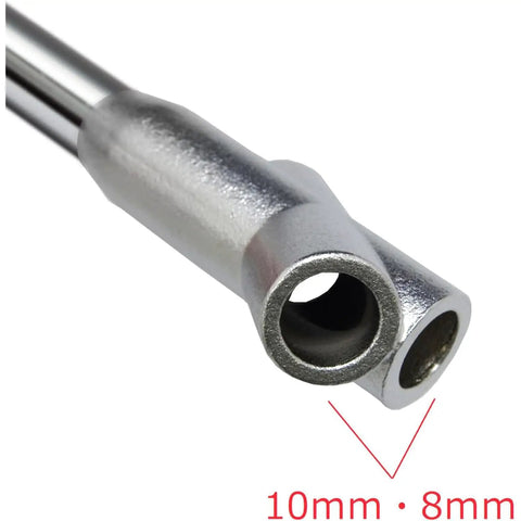 Triple Handle Adapter For SBL1000 Super Ball Wrench 2030 By Wise Tools, Nickel Chrome finish with 10mm and 8mm sockets