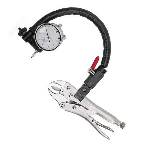Badafaci dial indicator with 360-degree flexible arm and locking clamp for brake disc flatness measurement