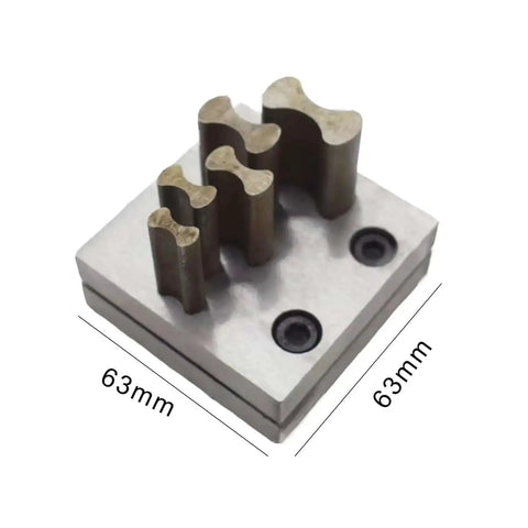 Pro Grade Disc Cutter Hole Punch Forming Die Cutting Tool for Jewelry with five discs 12-25mm on 63mm steel base for crafting