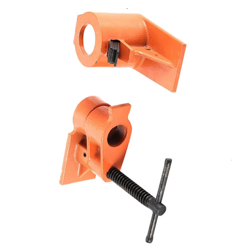 Beefy Heavy Duty Pipe Clamp Jaws 1 Inch Vise Fixture Set For Woodworking Cabinet Making And Box Building The Go To Tool Kit For Gluing And Drilling Projects