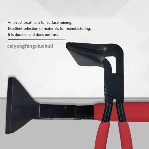 Sheet Metal Hand Seamer With 60mm Wide Jaws Three Head Options Straight 45 Degree And 90 Degree displayed on white background