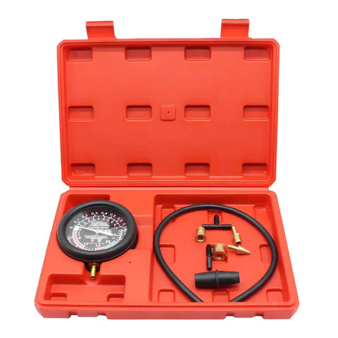 Pro Grade Fuel Pump And Vacuum Tester Gauge Kit For Cars And Carburetors Universal Pressure Testing Meters with case and accessories
