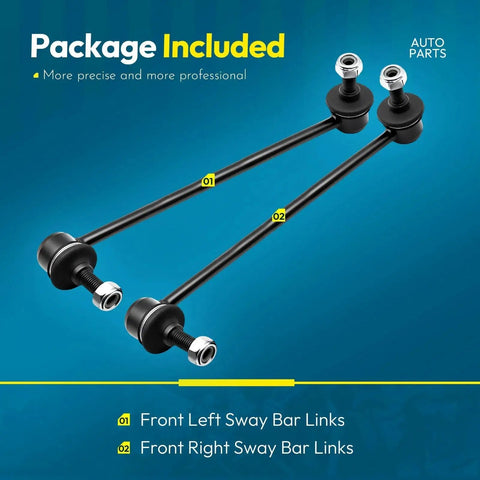 Two-piece front sway bar links with ball-joint ends for Audi and VW models.