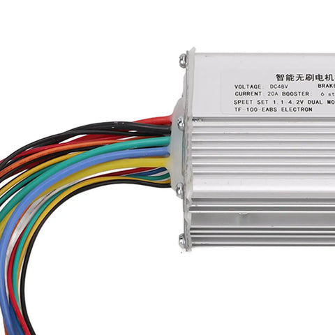 48V 20A Brushless Electric Scooter Controller With Precise Speed Control And Sensitive Braking side view with wiring details
