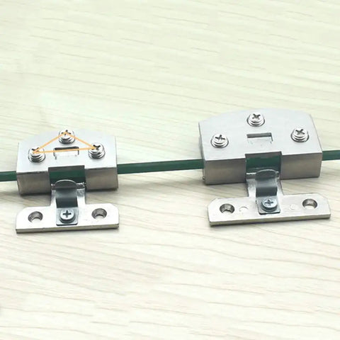 Stainless Steel Glass Door Hinge Pivot Clamp For Bathroom Cabinets And Showcases, Soft Close, Heavy Duty 6-8.76mm And 5-8mm Fits