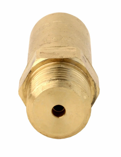 Brass pressure washer pump safety pop-off valve, 3/8 inch NPT threaded end.
