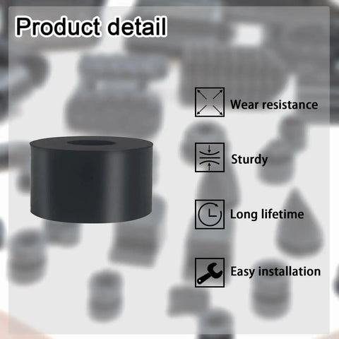 12 Pack Thick Rubber Spacers 1 Inch Outer Diameter 3/8 Inch Inner Diameter 1/2 Inch Thick Anti Vibration Washers