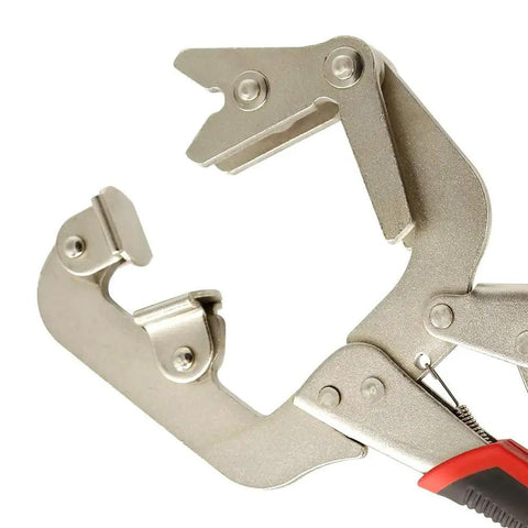 Heavy Duty Workhorse Welding Pipe Pliers Clamp with Fast Release C Clamp Locking, large V pads, adjustable V jaw for 1-3 inch tubes