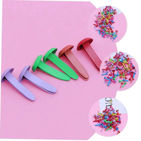 300Pcs Miniature Brads Round Fasteners For Crafts DIY Projects Scrapbooking Card Making Dreadlock Accessories And Creative Craft Supplies