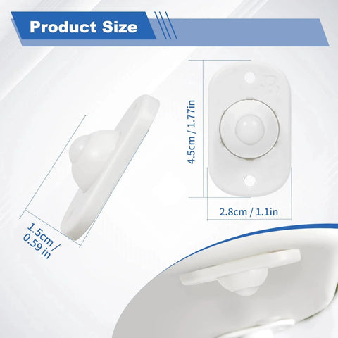 Self Adhesive Mini Caster Wheels For Kitchen Appliances 8 Pieces Universal 360 Degree Swivel Sliders product dimensions