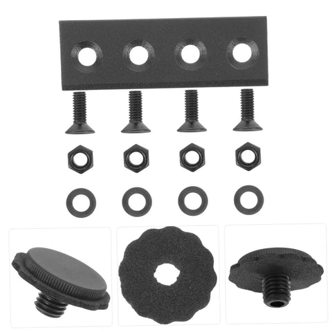 1 Set Barn Door Track Connector Kit For Sliding Barn Doors, Hardware Connecting Adapter, with melding plates and screws visible