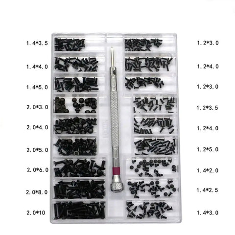 Miniature Screw Set Kit With Three Kinds Flat Countersunk Machine Screws Assortment Box Tool Box For Repair Pros And DIYers