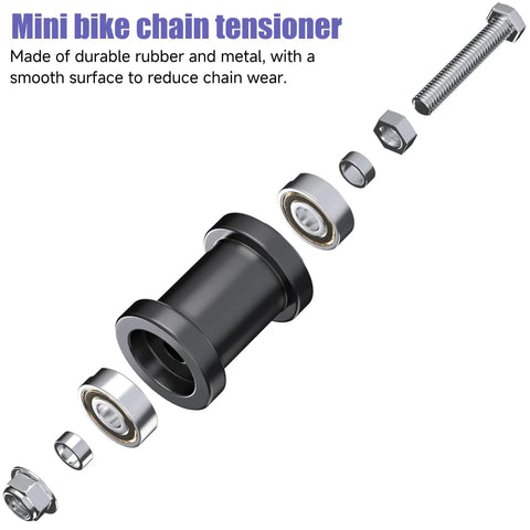 Gold Chain Tensioner For Mini Bikes 140 Link Heavy Duty Replacement CILOYU Compatible exploded view with parts displayed