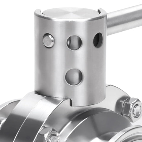 2 inch tri-clamp sanitary butterfly valve with pull handle, stainless steel 304