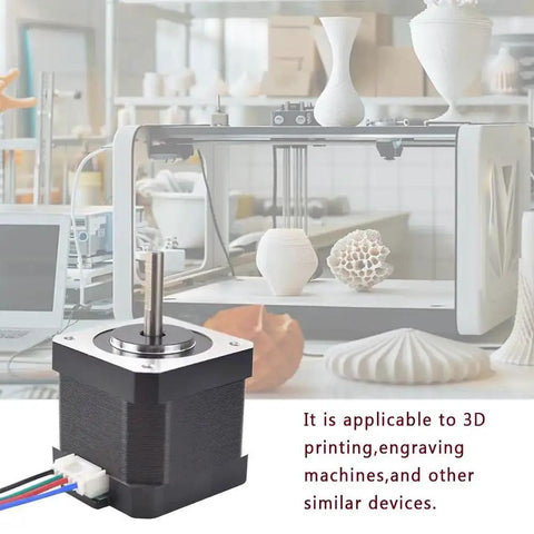 Beefy Torque Stepper Motor With 1m Cable for 3D Printers CNC Routers Laser Engravers Robotics in a studio setting