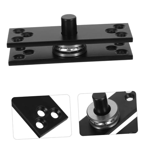 360 Degree Hidden Door Hinge Stainless Steel Pivot For Secret Doors, close-up of black heavy-duty rotating hinge