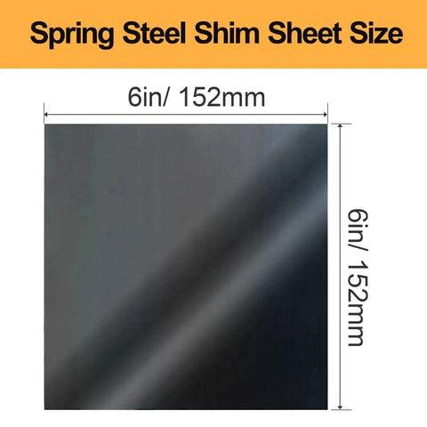 Spring Steel Shim Sheet Set 1095 Blue Tempered Polished Finish 6 Pieces With Thicknesses 0.004 0.008 0.015 0.02 0.024 0.03