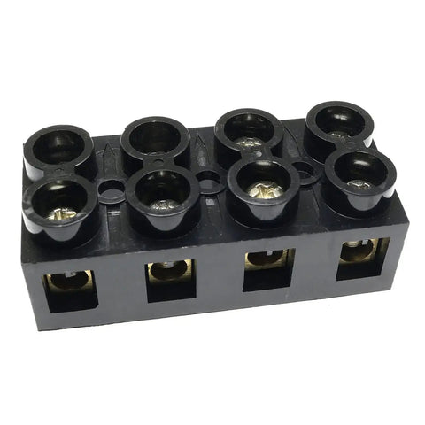 500V 60A 4 Position Dual Row Screw Terminal Block Heavy Duty Insulated Barrier Strip for Electrical Wiring and Control Panels
