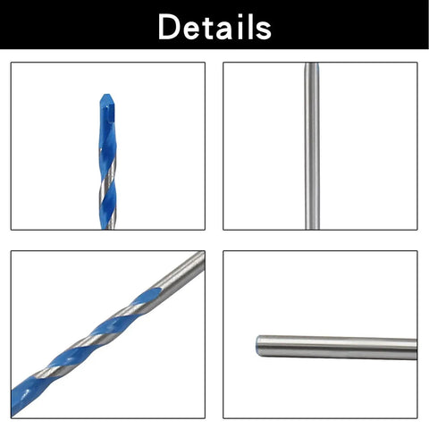Details of Durable 10 Piece 4mm Masonry Drill Bit Set With Carbide Tips For Concrete Tile Glass Ceramic Brick And Wood 82mm